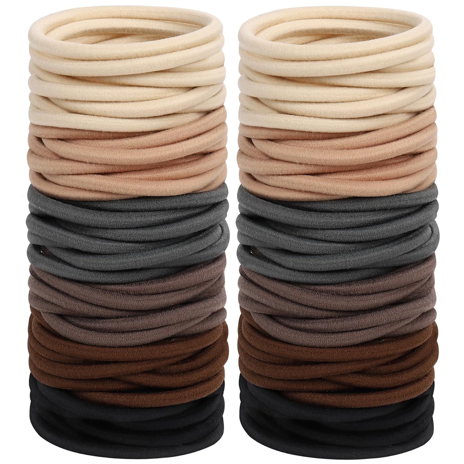 Noblenestle 200 Pcs Hair Ties for Thick Hair No Damage, Elastic Ponytail Holders, Hair Elastics Hair Bands Rubber Bands for Women Hair (Color A)